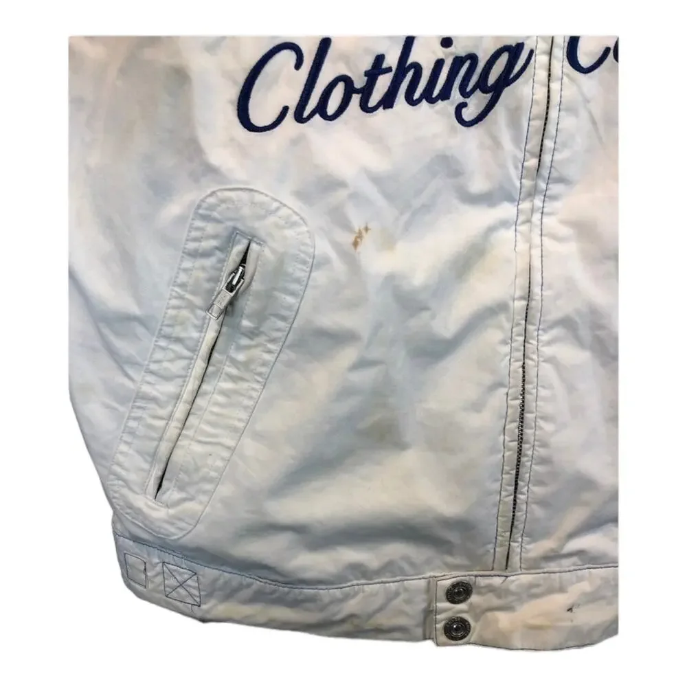 Y2K Enyce Racing Jacket Blue Yellow Logo Zip-Up XXL 2000s Streetwear
